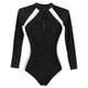 thumbnail image 2 of KAKOWELY Traje de baño de manga larga de una pieza para adolescentes, traje de baño para mujer, trajes de baño para mujer, 2 of 5