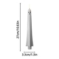 thumbnail image 7 of XGFHYJEH 2pc Halloween Ghost Flameless Taper Candles Flickering Battery Operated with Remote and Timer 3D Wick White Real Wax LED Taper Candles Halloween Dinner Decoration Indoor, 7 of 7