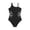 Black A2, variant on Girls Tummy Control Swimsuits Fashion Color Block Spaghetti Straps Swimwear Summer Slimming Bathing Suit for Girls Size 8-12