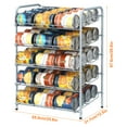 thumbnail image 5 of Can Rack Organizer, 5 Tier  Can Storage Dispenser Holder, Can Storage Dispenser Rack For Food Storage, Kitchen Cabinet And Pantry, Holds Up To 60 Cans, 5 of 7
