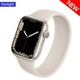 thumbnail image 1 of ALMNVO Solo Loop Strap for Apple Watch Band 44mm 40mm 38mm 42mm Elastic Belt Silicone Bracelet Replacement Wristband Iwatch Series 6 5 4 3 SE 7 45mm 41mm, 1 of 6