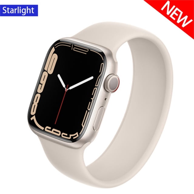 ALMNVO Solo Loop Strap for Apple Watch Band 44mm 40mm 38mm 42mm Elastic Belt Silicone Bracelet Replacement Wristband Iwatch Series 6 5 4 3 SE 7 45mm 41mm