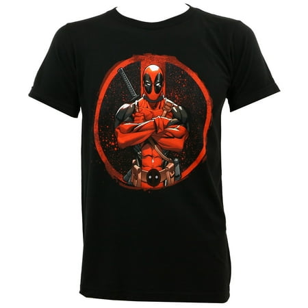 Marvel Comics Men's Deadpool Crossed Slim Fit T-Shirt