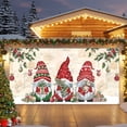 thumbnail image 2 of Fsddascl 7 x 8 Ft Christmas Garage Door Cover, Vintage Gnomes Christmas Large Garage Door Banner, Red Xmas Balls Tree Snowflake Hanging Garage Mural Background for Indoor Outdoor Xmas Party Supplies, 2 of 9