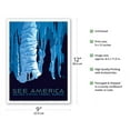 thumbnail image 2 of See America - Big Room Cave in Carlsbad Caverns National Park - United States Travel Bureau - Vintage Travel Poster by Alexander Dux c.1939 - Master Art Print (Unframed) 9in x 12in, 2 of 4