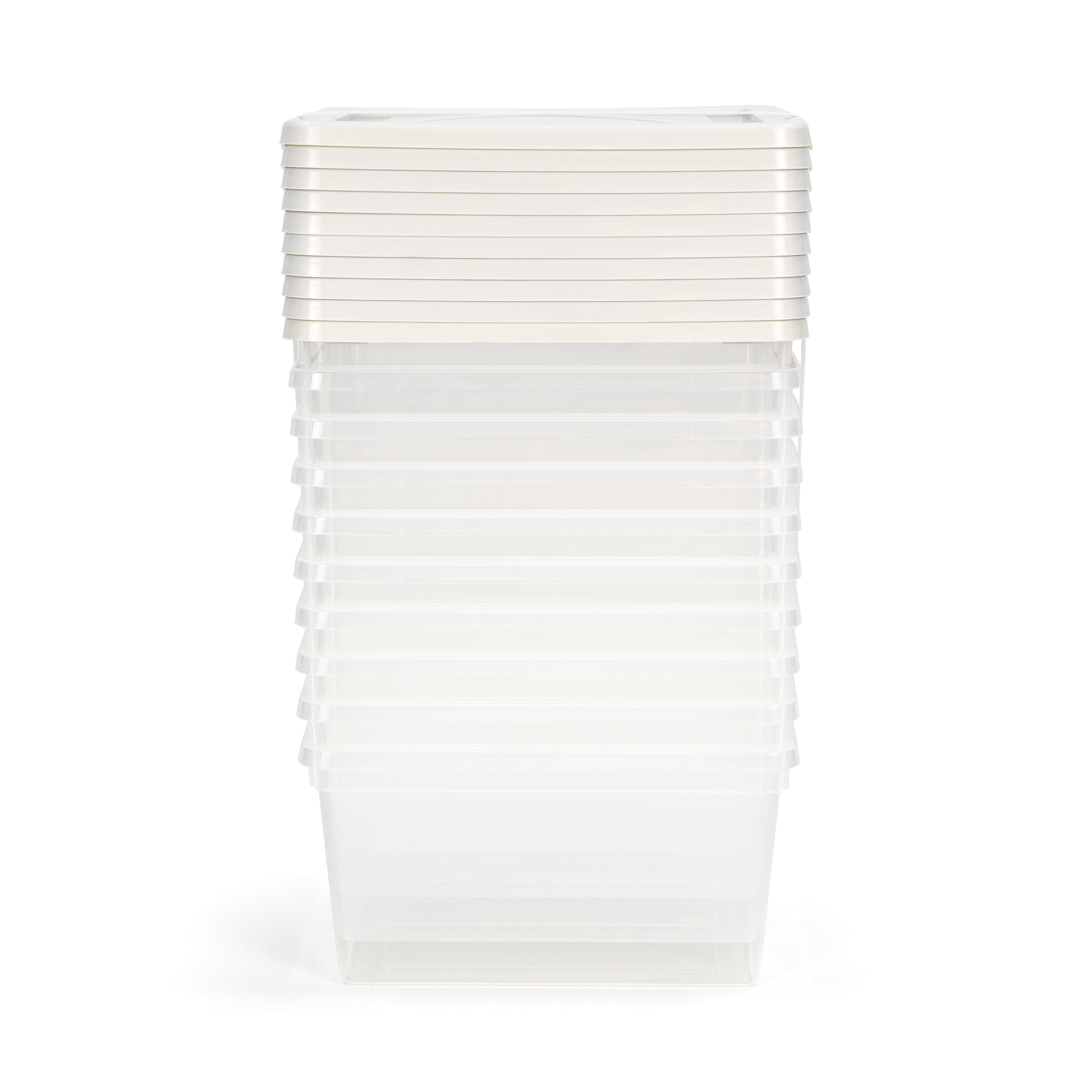 ModBoxTM 2L (0.5 gal.) 10-Pack, Modular Series - Cool Grey & Clear