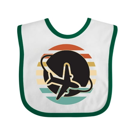 

Inktastic Airplane Trip Vintage Travel Gift Baby Boy or Baby Girl Bib
