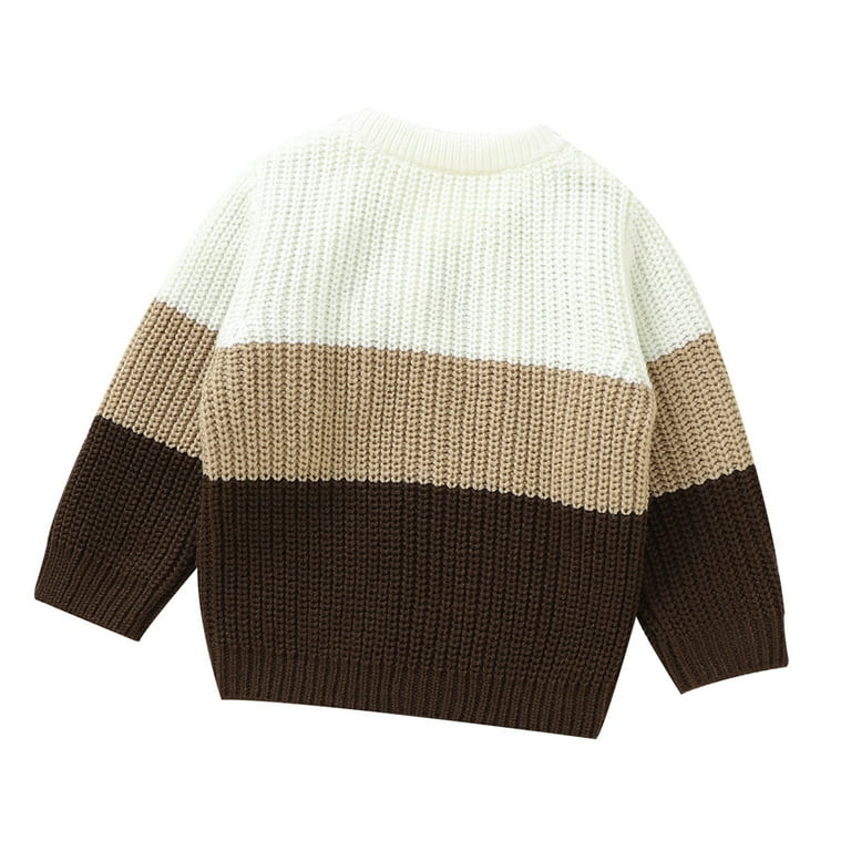 Kureaily Toddler Baby Girl Boy Patchwork Color Block Knit Kureaily Toddler Baby Girl Boy Patchwork Color Block Knit