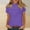 Purple, variant on Dolkfu Green Womens Summer Tops Crew Neck Short Sleeve Pull-on French Chic Tops Printed Polka Dot Retro Vintage T-Shirts Green,Xxl