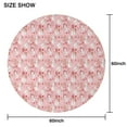 thumbnail image 6 of Pink Christmas Snowman Pattern Round Tablecloth 60"x60",Wrinkle Wipeable Table Cloth for Kitchen Dining Room Picnic Patio Party, 6 of 6