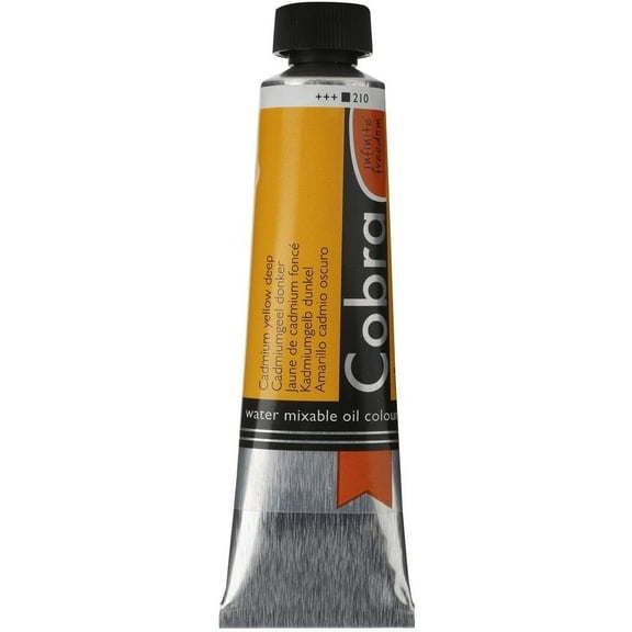 Cobra Water Mixable Oil Colour 40ml, Cadmium Yellow Deep