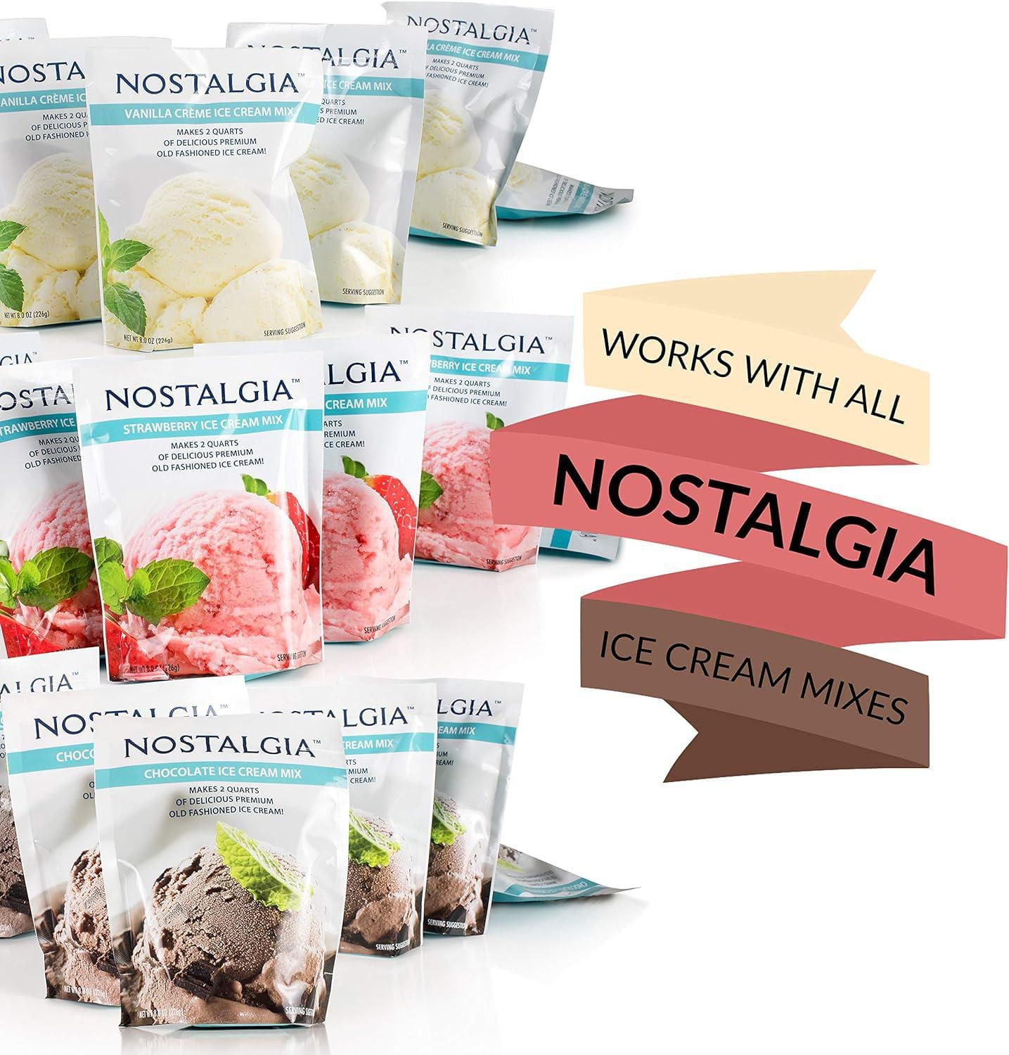 Nostalgia 1-Quart Electric Ice Cream Maker, Ice Cream Maker