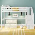 thumbnail image 2 of Classic Twin High Loft (ladder on end) + Staircase , White, 2 of 12