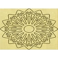 thumbnail image 1 of Ahgly Company Indoor Rectangle Patterned Sun Yellow Area Rugs, 5' x 7', 1 of 1