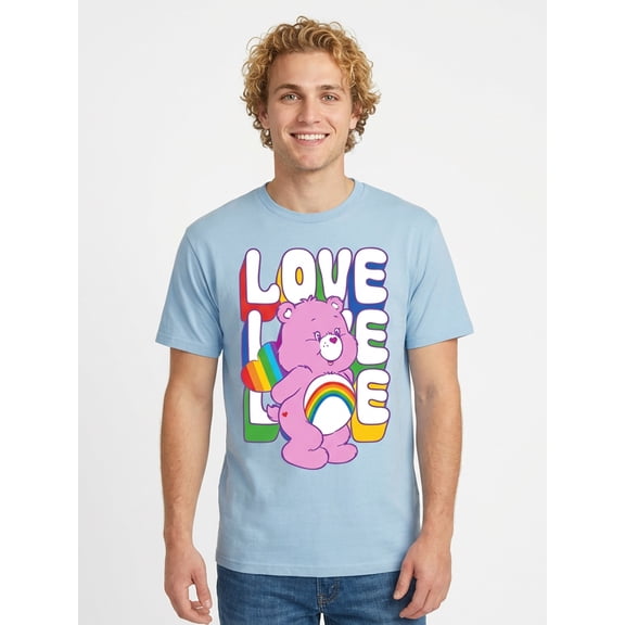 Care Bears, Men's & Big Men's Pride Graphic Tee, Love, Sizes S-3XL