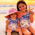 thumbnail image 5 of Swimsuit for Kids Girls Size 6-7 One Piece Swimsuit Summer 1776 American Flag Butterfly Bikini Sets Swim Flutter Sleeve Beach Vacation Happy Festival Bathing Suits Light pink 9-10 Years, 5 of 7