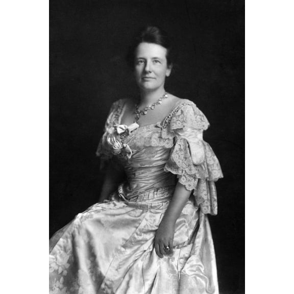 Print: Edith Kermit Carow Roosevelt, Three-Quarter-Length Portrait, Facing