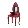 thumbnail image 1 of figatia Retro 1/12 Scale Miniatures Dollhouse Dressing Table Mini DIY BJD red, 1 of 9