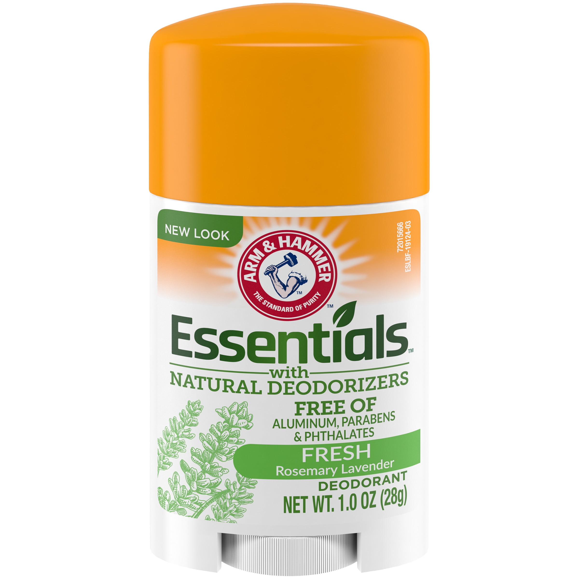 ARM & HAMMER Essentials Deodorant, with Natural Deodorizers, Fresh Rosemary Lavender, 1 OZ