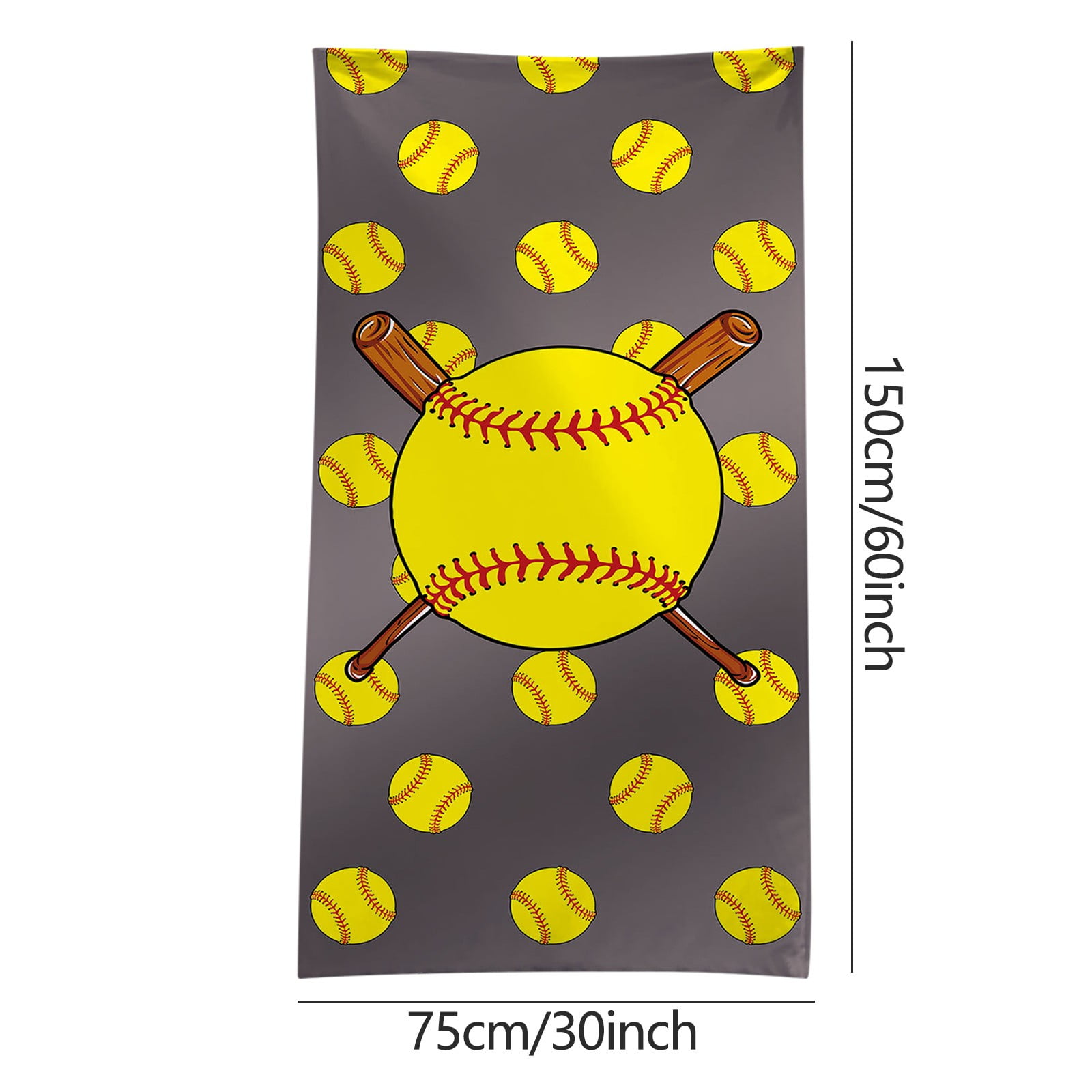 Swim Towels Baseball Beach Towel Lightweight, Quick Dry Pool Towels Cute Beach Stuff, Beach Necessities for Women Beach Towel Oversized Clearance (75x150cm/30x60in)