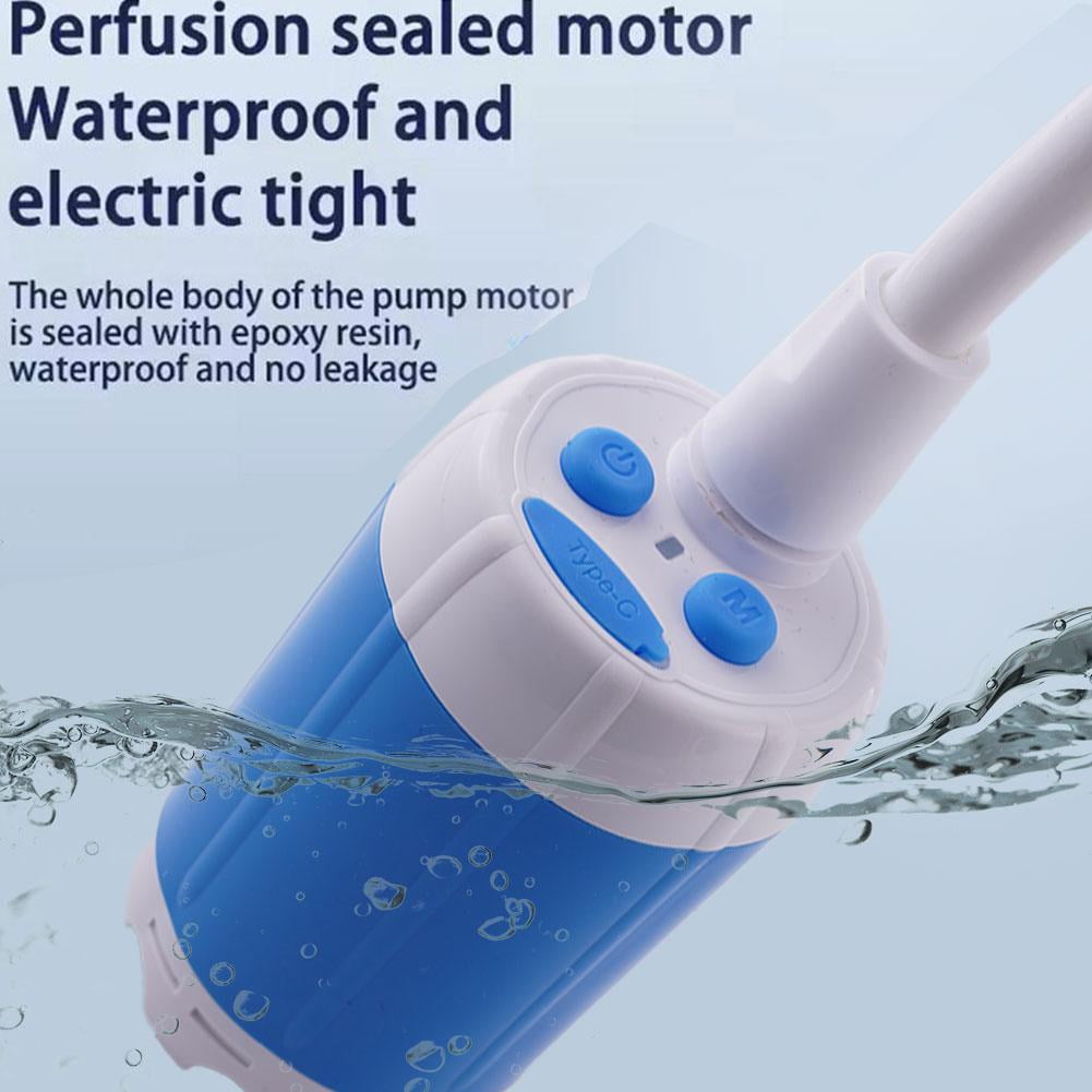 Portable Shower,Portable Shower for Camping,Rechargeable Outdoor Shower Head Sprayer,Pumps Water from Bucket,Used for Camping,Hiking,Travel,Car Washing,Pet Cleaning and Rv