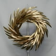 thumbnail image 3 of 24” Gold Faux Leaf Wreath – Elegant Floral Holiday Door Décor by Special T Imports, 3 of 4
