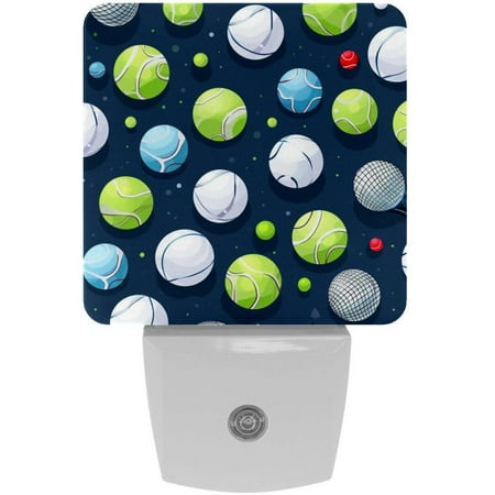 

Tennis LED Square Night Light - Modern and Stylish Plug-in Lamp for Bedside or Hallway - Energy Efficient and Soft Glow Indoor Lighting