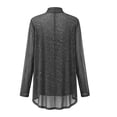 thumbnail image 4 of Rggeeun Lightweight Cardigans for Women Long Cardigans Open Front Long-Sleeve Outerwear Soft Casual Sequins Clothes Everyday Wear Cozy,Black,M, 4 of 5