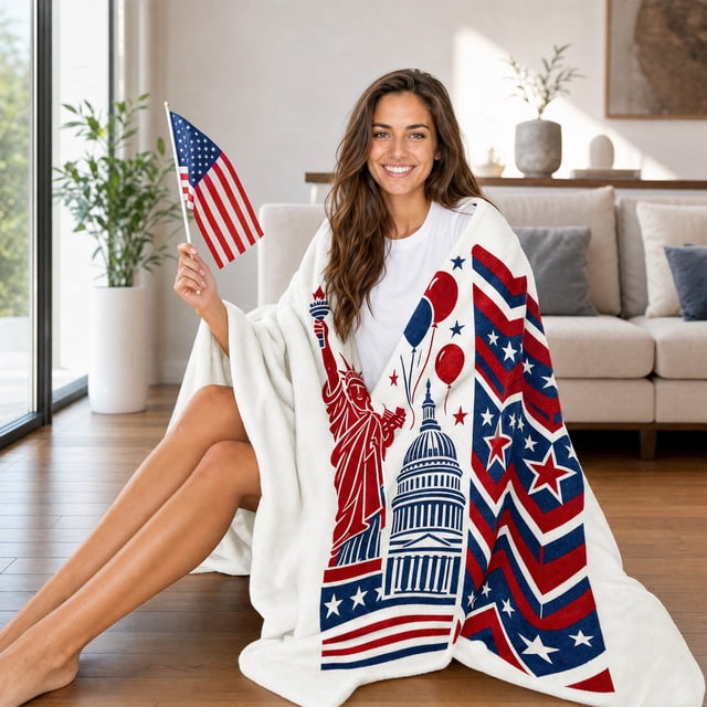 Independence Day Blanket Souvenir Blanket Decoration