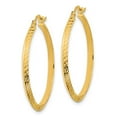 thumbnail image 2 of Primal Gold 14 Karat Yellow Gold Diamond-cut Hoop Earrings, 2 of 4
