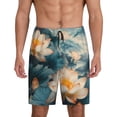 thumbnail image 3 of Lsque Mountain Lotus Serenity Mens Sleep Pajama Shorts,Short Pajama Pants, Cotton Ultra-Soft Knit-3X-Large, 3 of 9