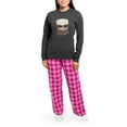 thumbnail image 4 of CafePress - Marsh Mellow - Women's Long Sleeve Charcoal Gray Pajamas, 4 of 7