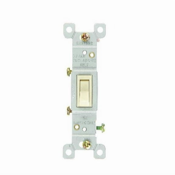 Sunlite E506/CD On/Off Grounded Toggle Switch, Ivory