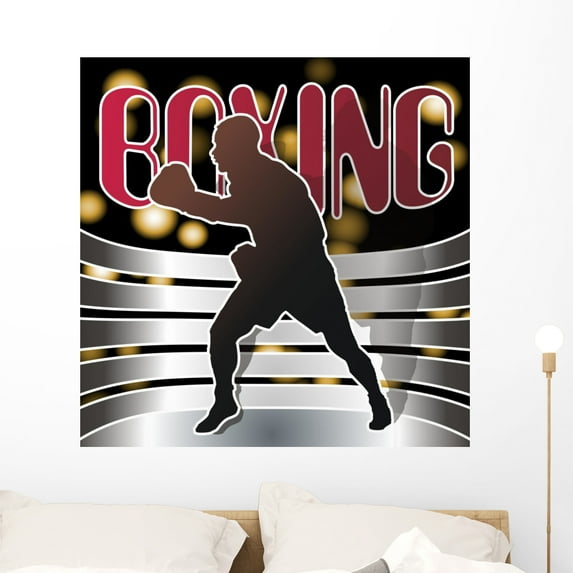 Boxing Wall Mural by Wallmonkeys Peel and Stick Graphic (36 in H x 36 in W) WM350963
