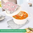 thumbnail image 4 of 2 Pack Pot Holders for Kitchen Heat Resistant Hot Pads Sets for Cooking Baking Dogs Wearing Bows, 4 of 7