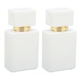 2pcs Empty Glass Perfume Bottle Large Capacity Golden Nozzle Glass
