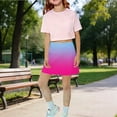 thumbnail image 2 of EnJoCho Girls Tennis Skirt Shorts High Waisted Athletic Skorts Workout Go𝗅f Running School Skirt Girls Floral Dress Easter Floral Print Dress, 2 of 6