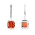 thumbnail image 6 of Fine Color Jewels Lab Created Sapphire Drop Earrings for Women 925 Sterling Silver Drop Style, 6 of 9