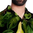 thumbnail image 5 of pear Men's Short Sleeve Hawaiian Shirt, Poplin Casual Printed Button Down, Summer Beach Unisex Shirts, 5 of 6