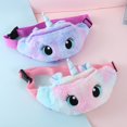 thumbnail image 1 of Cute Unicorn Children's Fanny Pack Girls Waist Bag Kids Plush Toys Belt Gradient Color Anime Cartoon Coin Purse Travel Chest BagSquare Pink He Qiyong unisex, 1 of 1