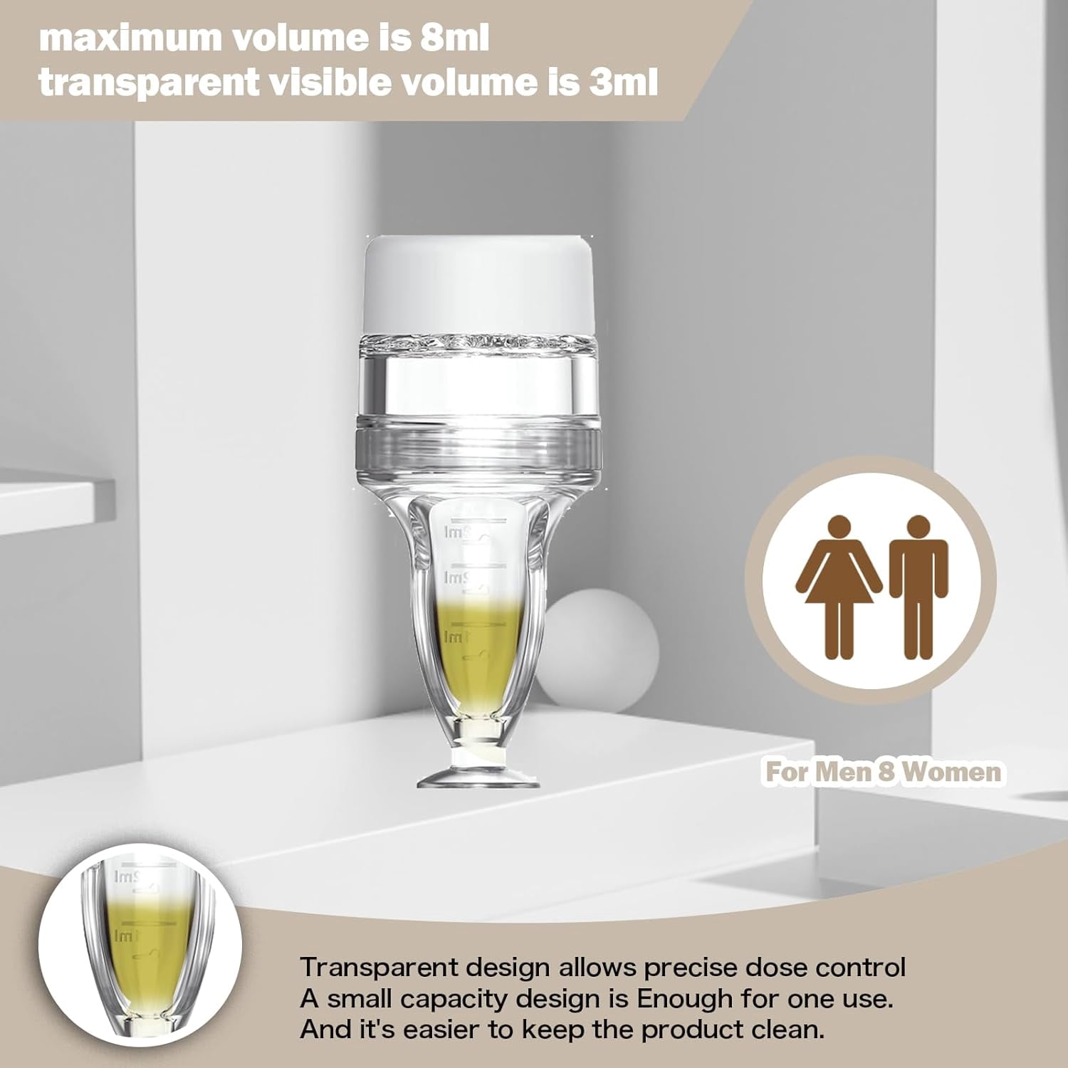 HeeHom Minoxidil Applicator & Scalp Massager Brush – Hair Serum Applicator Comb with 3mL Capacity, Dual Ball Teeth for Follicle Care & Hair Growth