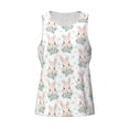 thumbnail image 4 of Easygdp Rabbit And Flower Men's Tank Top, Sleeveless Muscle T Shirts, Breathable, Quick-Dry, Loose for Gym, Running, Fitness - 3X-Large, 4 of 9