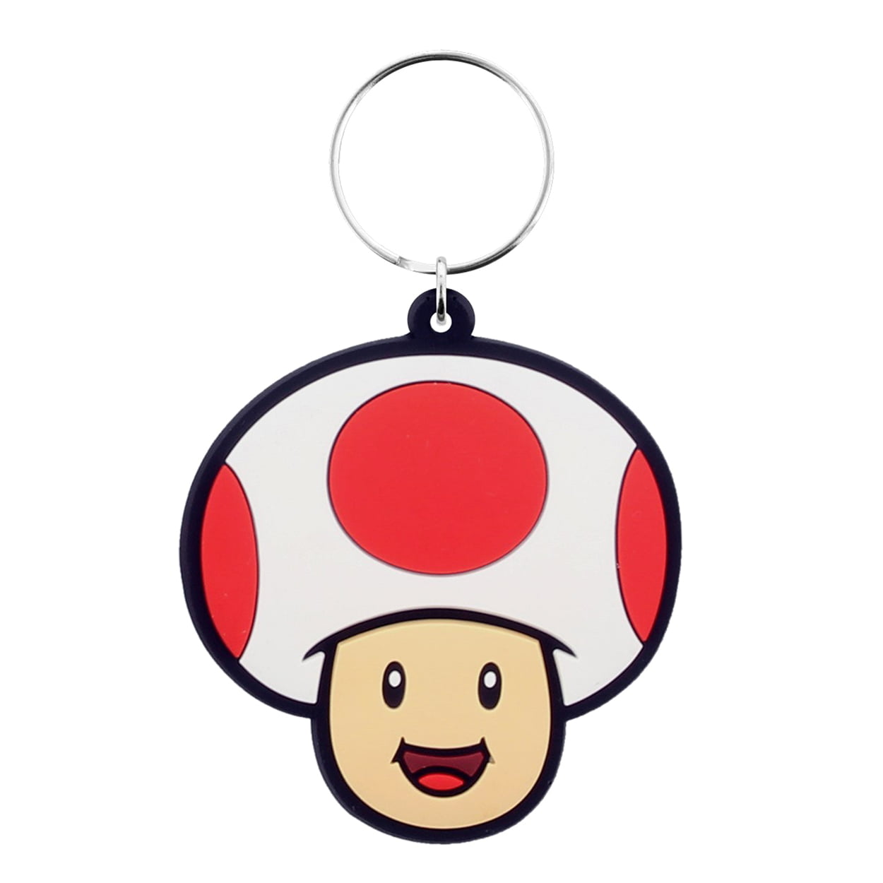 New Super Mario Brothers Mario red rubber KeychainKeyring double Sided 
