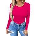 thumbnail image 2 of Xishao playera de manga larga con cuello redondo para mujer Xishao ropa, 2 of 2