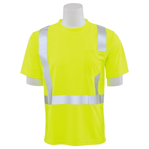 Awarewear 61672 Hi Vis Short Sleeve Shirts for Men ANSI Type R Class 2 High Visibility T-Shirt-Lime XL