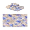 thumbnail image 2 of 3 Sizes of Towel Sets Including Bath Towel Hand Towel and Washcloth for Daily Use Elegant Blue-purple Cornflowers, 2 of 8