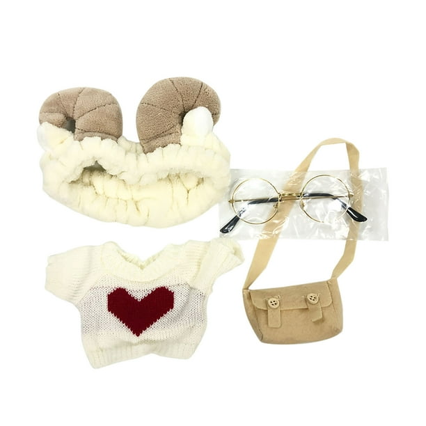 onlyliua Liquidación Ropa Lalafanfan, Conjunto de Ropa de Vestir para Juguetes de 30 Cm con Gafas, Gorra, Suéter, Falda, Mochila, Juguetes para Niños y Niñas