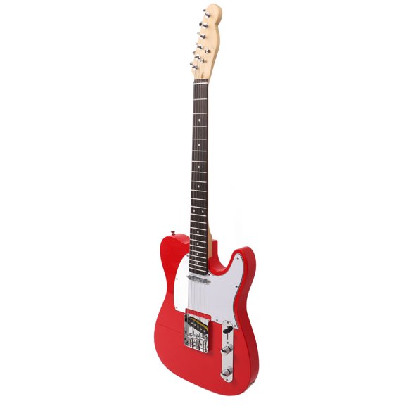 Full Size Electric Guitar, ST Style Adults Beginners Mini Electric Guitar Kit of Gig Bag, Strap, Strings, Plectrums, Charging Cable, Rock Music Instrument for Practice Performance