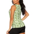 thumbnail image 3 of Lsque Bamboo Stems And Leaves Printed Workout Tank Tops for Women, Athletic Sports Tank Tops, Compression Sleeveless Dry Fit Shirts,Sleeveless Yoga Shirt-X-Large, 3 of 9