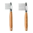 thumbnail image 6 of Dog and Cat Grooming Tools Ergonomic Wood Handle 9 Blade Mat Splitter Breakers (Long Blade), 6 of 7